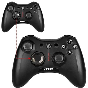 MSI FORCE GC200 Gamepad (Black) Wired USB Controller – Ergonomic Grip, Dual Vibration, PC & Android Compatible Gaming Controller