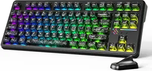 Attack Shark X87 Ultra Wireless Mechanical Keyboard – TKL, Tri-Mode 2.4GHz 8K / Bluetooth / USB-C, RGB, Ink Shade