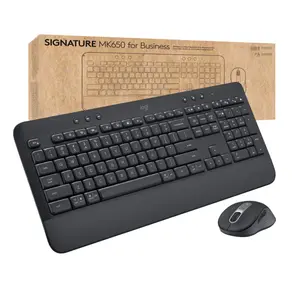 Logitech MK650 Combo for Business Bluetooth Keyboard & Mouse Black - Full-Size, Silent Clicks, Logi Bolt (920-011004)