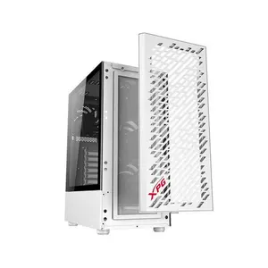 XPG VALOR AIR MT White Mid Tower Gaming Chassis, Tempered Glass ATX PC Case with 4 Pre-Installed Fans
