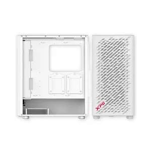 XPG VALOR AIR MT White Mid Tower Gaming Chassis, Tempered Glass ATX PC Case with 4 Pre-Installed Fans