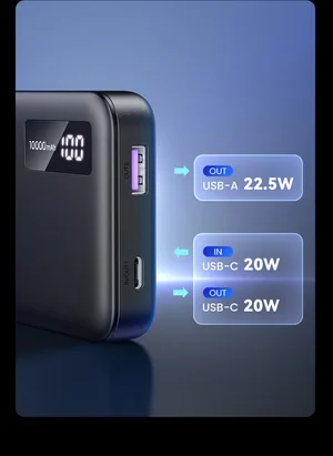 UGREEN PB311 20000mAh 20W Fast Charging Power Bank White | USB-C PD Portable Battery Pack with Dual Output for iPhone, Samsung & Tablets