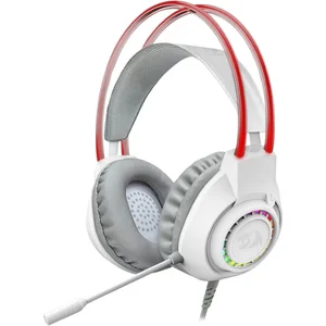 Redragon SCREAM H231W RGB Wired Gaming Headset White Edition with Noise Cancelling Microphone | Stereo Gaming Headphones for PC, PS5, Xbox & Mobile