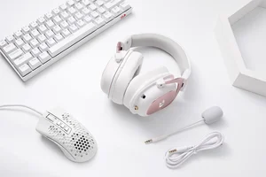 Redragon Zeus 2 White H510W 3-in-1 Wired Gaming Headset with 7.1 Surround Sound & Detachable Noise-Cancelling Microphone