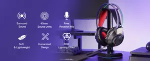 Redragon SCREAM H231 RGB Wired Gaming Headset with Noise Cancelling Microphone | Stereo Gaming Headphones for PC, PS5, Xbox & Mobile