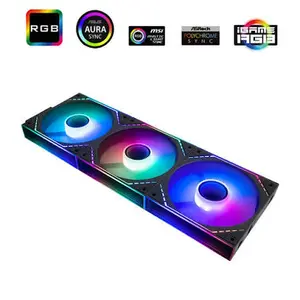 Thermalright TL-M12QR-S X3 120mm Reverse Blade ARGB PWM Case Fan Kit (3-Pack) - Black | Infinity Mirror High Airflow Cooling Fans