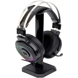 Redragon LAMIA 2 H320-RGB-1 RGB 7.1 Surround Sound Wired Gaming Headset with Free Headset Stand | Black & White Edition