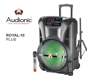 Audionic Royal 10 Plus Portable Bluetooth Speaker – Wireless RGB Party Speaker with Deep Bass, USB, TF Card, FM Radio & Rechargeable Battery
