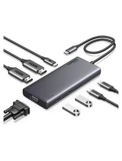 UGREEN 8-in-1 USB-C Hub Multiport Docking Adapter for Laptop MacBook