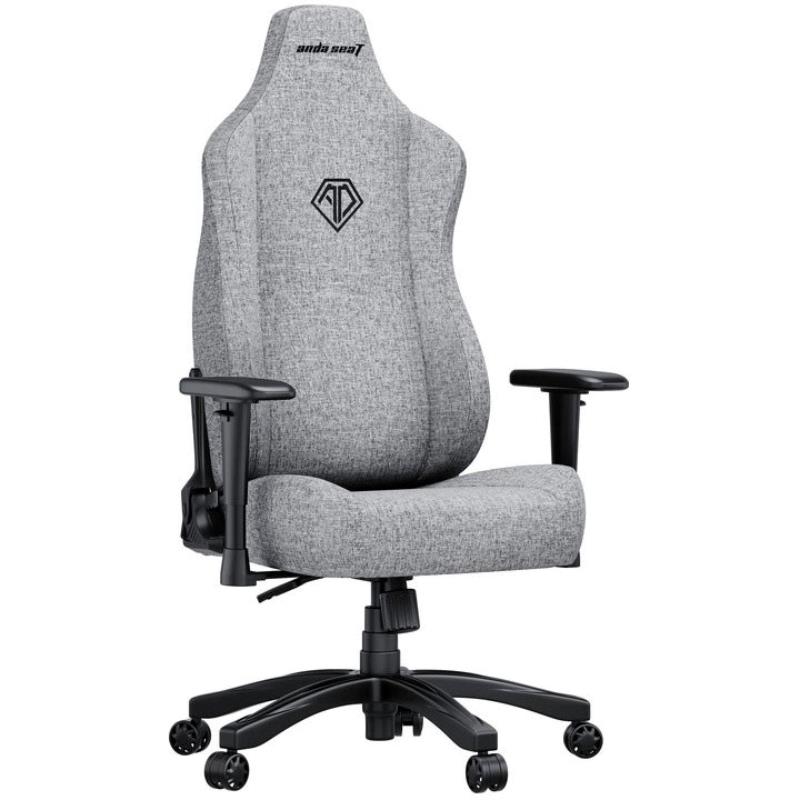 AndaSeat Novis L Series Ergonomic Gaming Chair White Fabric Racing Style Gaming Chair Breathable Linen Fabric Adjustable Recline Office & Gaming Chair