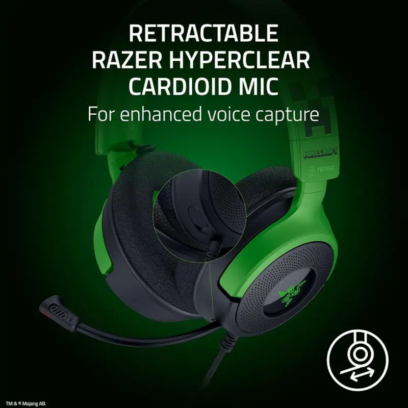 Razer Kraken V4 X Minecraft Edition Wired Gaming Headset in