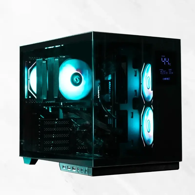 CrystalX Vortex Pro V-331 ATX Gaming Case with Temperature Display Black