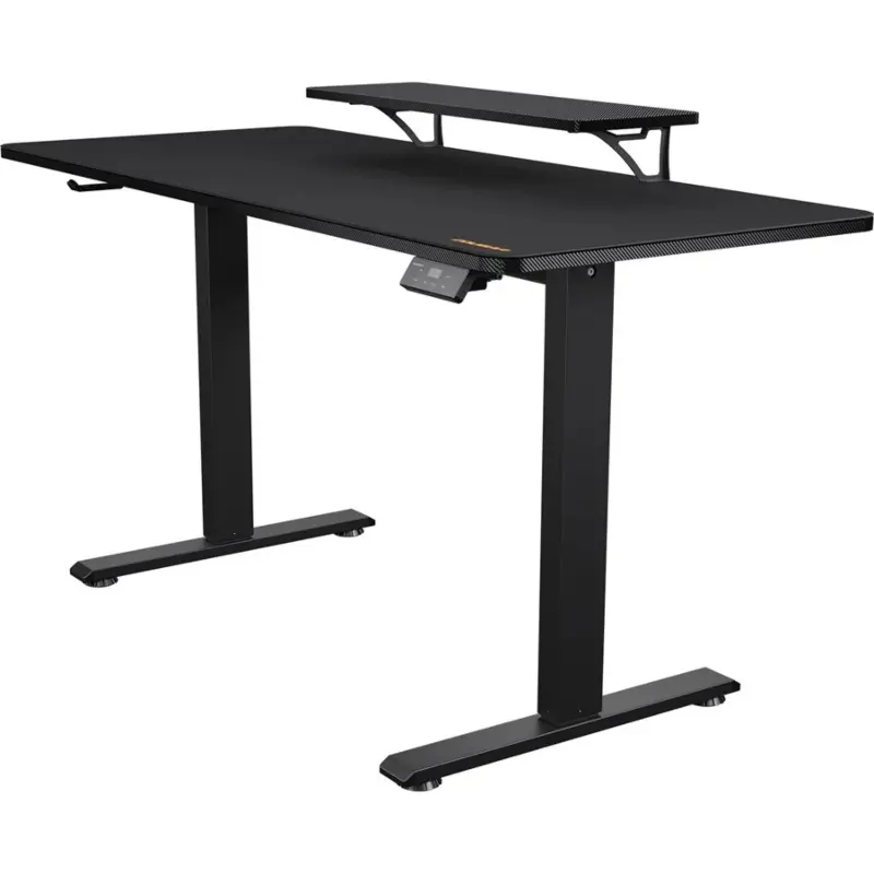 Cougar E-Star 140 Electric Gaming Desk, Adjustable Height, Memory Presets, Independent Monitor Stand, Cable Management, Full Desk Mousepad, Black
