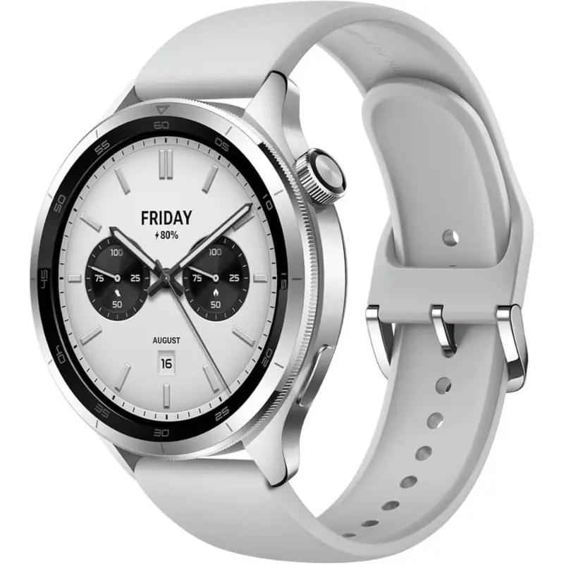 Xiaomi Watch S4 Silver Smartwatch with 1.43-Inch AMOLED Display, Bluetooth Calling & 15-Day Battery