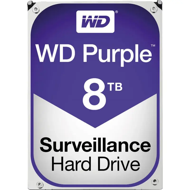 WD Purple Pro 8TB Surveillance Hard Drive WD8002PURP – AI-Enabled NVR & Video Analytics Storage, SATA 256MB Cache