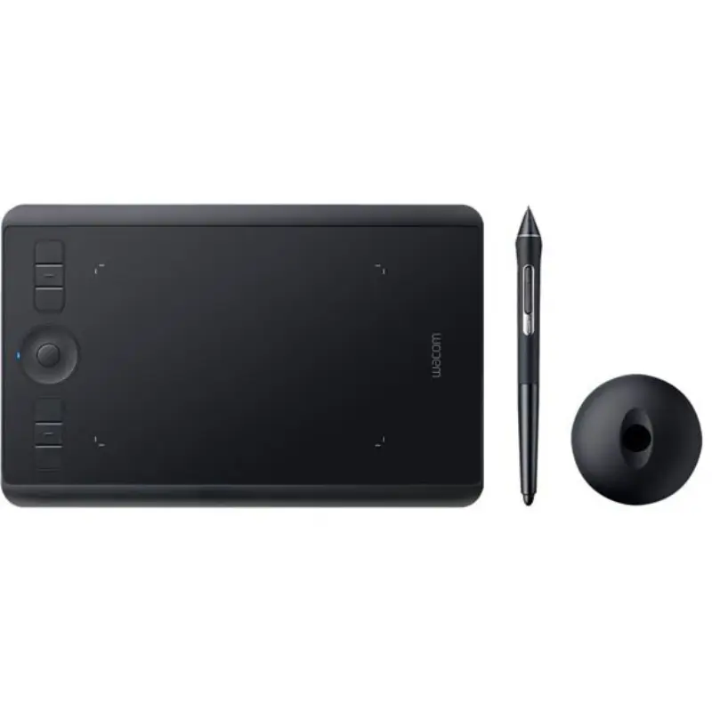 Wacom Intuos Pro Small PTH460K0B Graphics Tablet, 16 x 10 cm Active Area, 8192 Pressure Levels, Tilt Recognition, Multi-Touch, 6 ExpressKeys, Touch Ring, Bluetooth & USB 2.0, Black