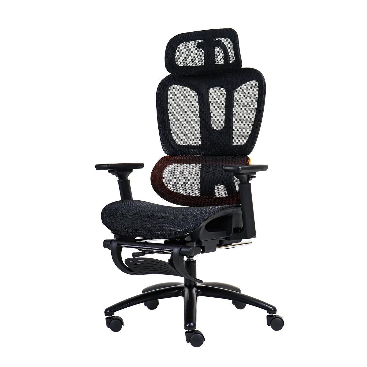 Meetion CHR 31 Gaming Chair – Black/Orange, Adjustable Handrail, Recliner, Max 130KG