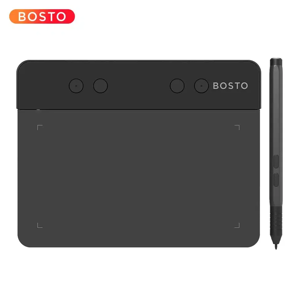 BOSTO T430K 4x3" Compact Drawing Tablet with 16384 Pressure Levels & Battery-Free Pen