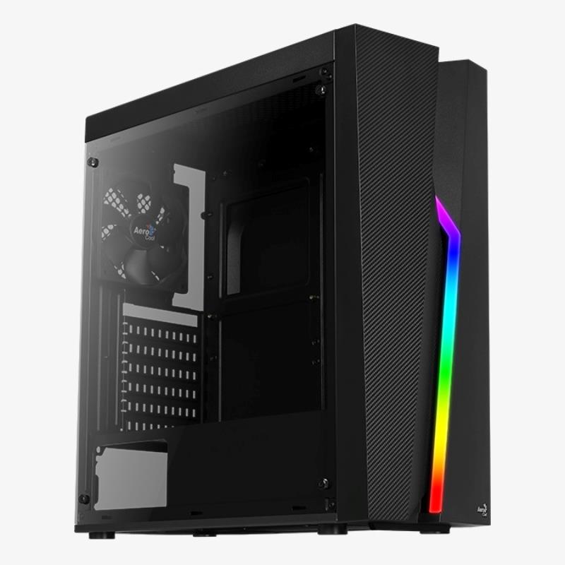 AeroCool Bolt Tempered Glass Edition ARGB Mid-Tower ATX Gaming PC Case with 1 Fan
