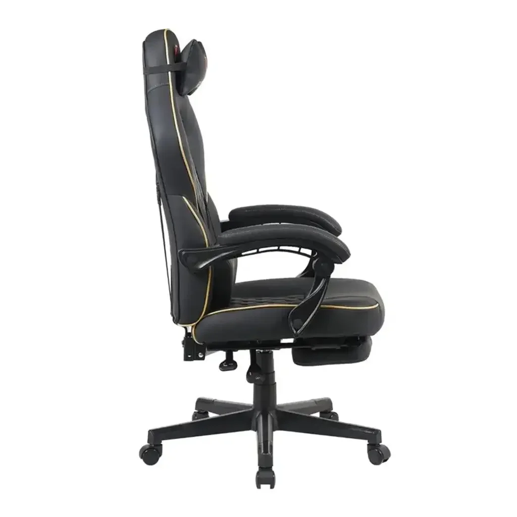 GFURY GF-KW-G6404 Gaming Chair – PU + Plush, Black + Golden, 4D Armrest, Frog Mechanism