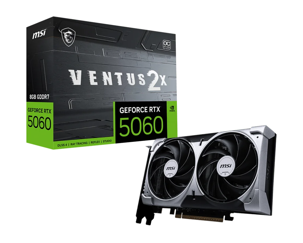 MSI GeForce RTX 5060 VENTUS 2X 8GB OC Graphics Card