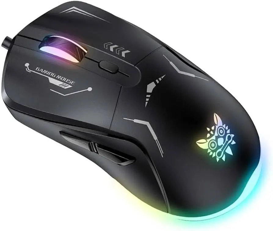 ONIKUMA CW917 Black Wired Gaming Mouse - 6400 DPI, 7 Button, RGB