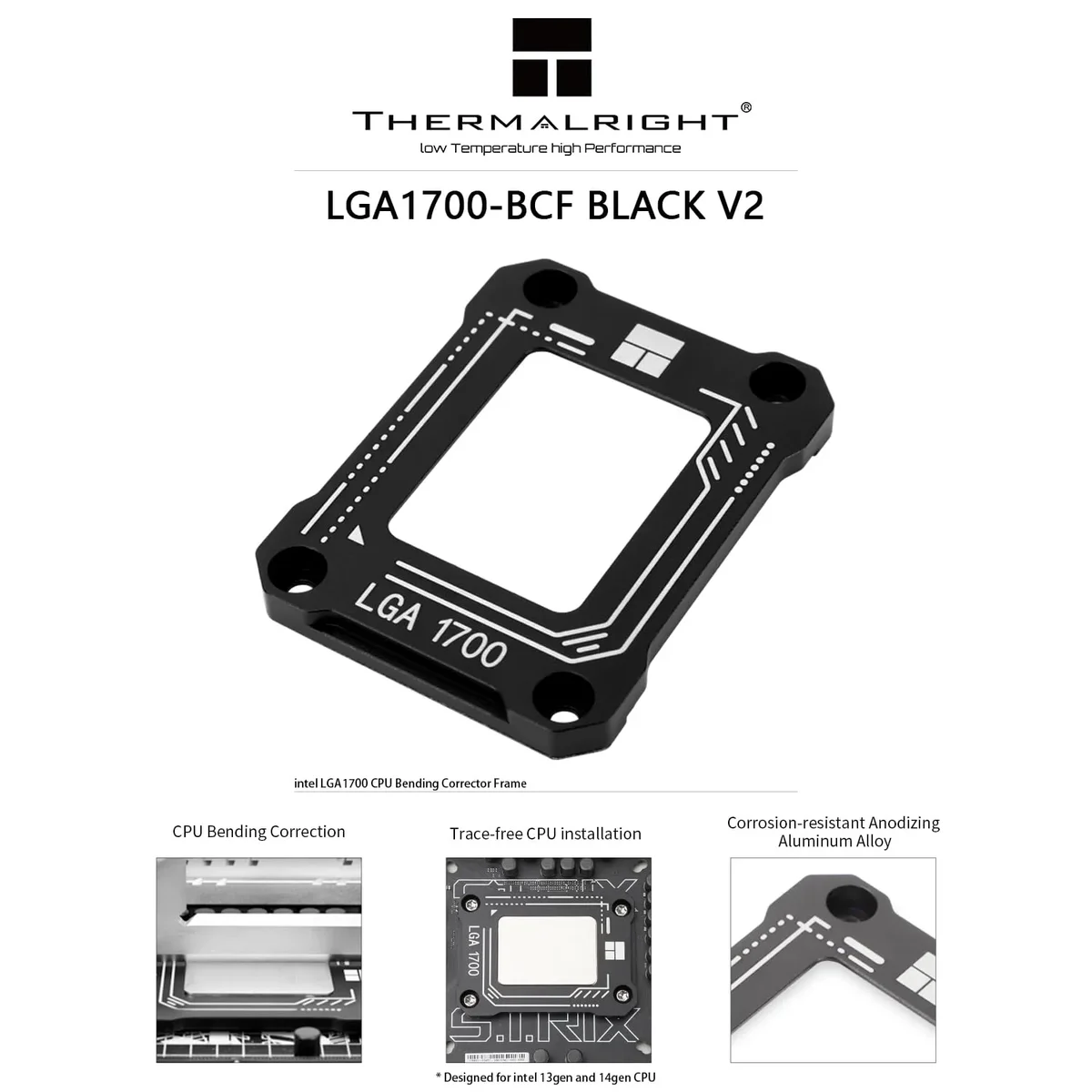 Thermalright LGA1700-BCF-V2 Anti-Bending CPU Contact Frame – Black