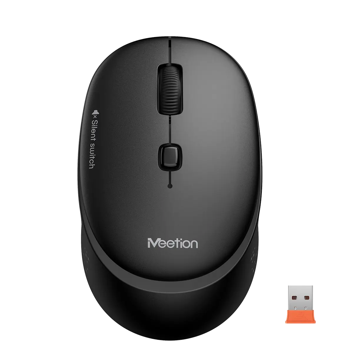 Meetion R571 Black Silent Wireless Mouse – 2.4G, 1600 DPI, 3-Button