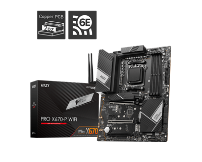 MSI PRO X670-P WiFi ProSeries Motherboard AMD AM5 DDR5