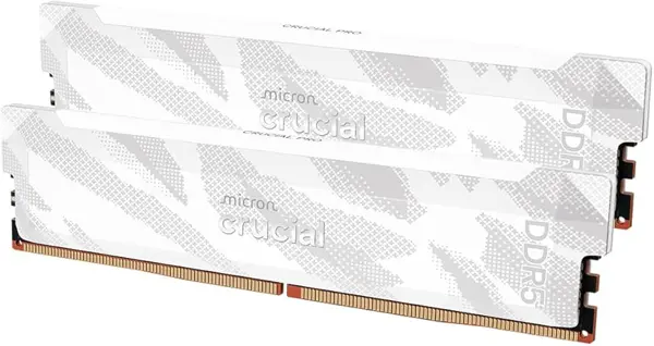 Crucial Pro DDR5-6400 32GB Kit 16GBx2OC CL32 Gaming Ram - White