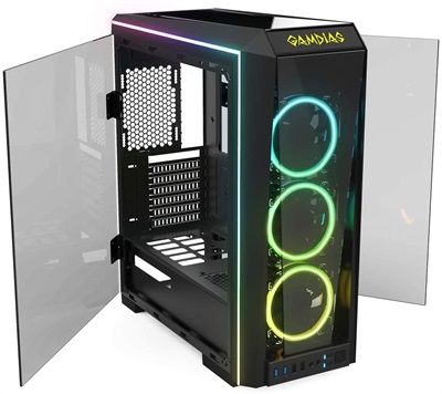 GAMDIAS RGB Gaming Mid-Tower Case