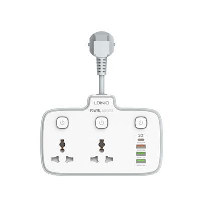 LDNIO SC2413 2 Universal Electrical Outlet Fast charger Extension Socket