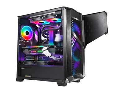 Antec Dp502 Flux Mid Tower Gaming Case  Black