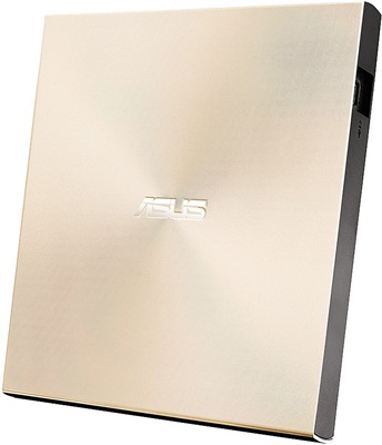 ASUS ZenDrive U9M (SDRW-08U9M-U) slim portable 8X DVD burner with M-DISC support for lifetime data backup, compatible with USB Type-C and Type-A for both Windows and Mac OS