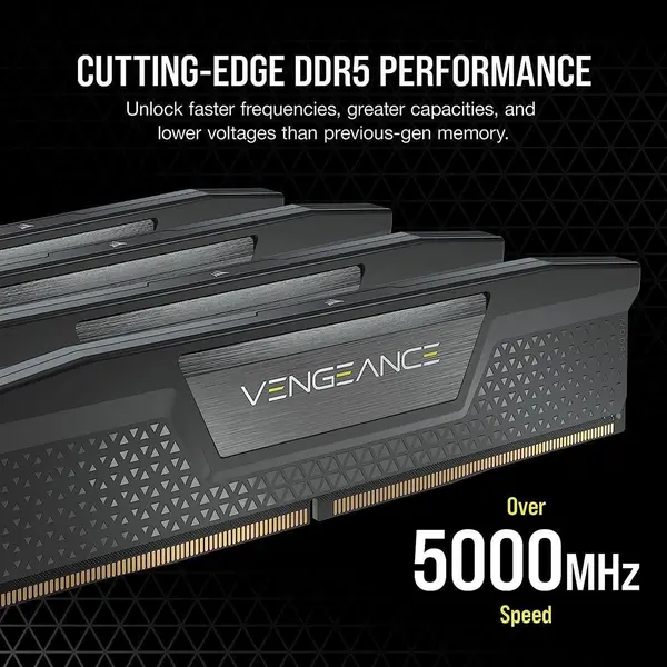 Corsair Vengeance 96GB (2x48GB) 5200MHz CL38 DDR5 RAM Intel XMP iCUE Compatible Computer Memory 