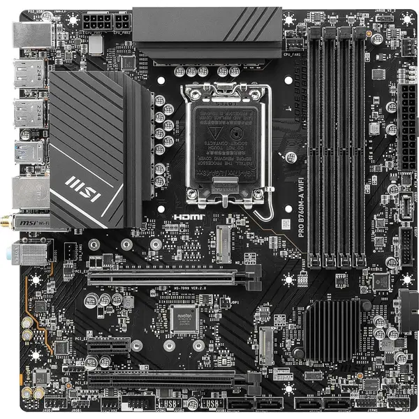 MSI Pro B760M-A Wifi DDR5 Intel 12/13/14th Gen microATX Motherboard