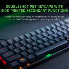 Razer Huntsman Mini Gaming Keyboard Clicky Optical Switch (Purple) - Black-