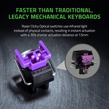 Razer Huntsman Mini 60% Linear Optical Purple Switch Gaming Keyboard Black - White
