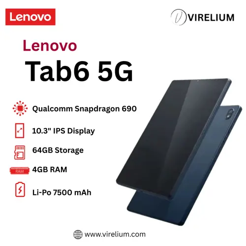 Lenovo Tab6 5G | 10.3" Display | 4GB RAM | 64GB Storage  