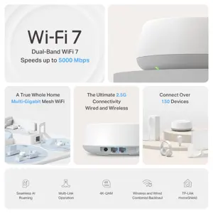 Deco BE25 BE5000 Whole Home Mesh Wi-Fi 7