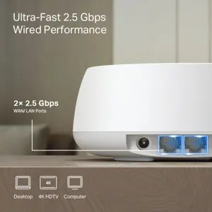 Deco BE25 BE5000 Whole Home Mesh Wi-Fi 7