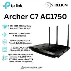 TP‑Link Archer C7 AC1750 Wireless Dual‑Band Gigabit Router