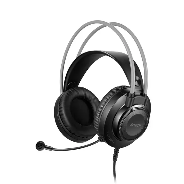 A4-TECH FH200U Wired USB Headphones – Stereo Gaming & Music Headset (Grey)