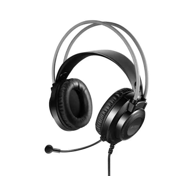 A4-TECH FH200U Wired USB Headphones – Stereo Gaming & Music Headset (Grey)