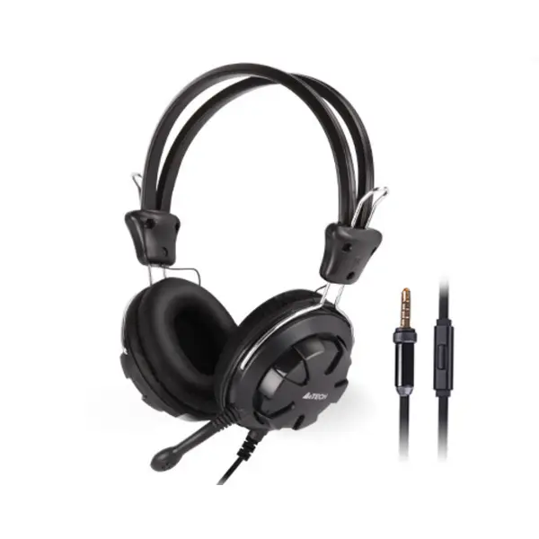 A4-TECH HS-28I 4-Pin Headphone – Wired Stereo Headset (Black)