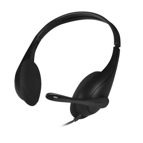 A4-TECH HU-9 USB Headset – Wired USB Stereo Headphones with Microphone (Black)