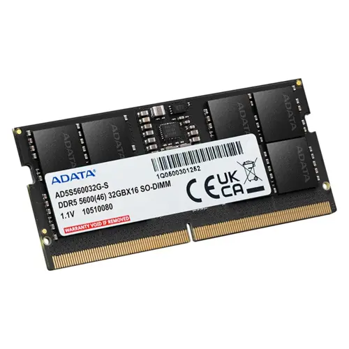 ADATA 32GB DDR5 5600MHz CL46 SO-DIMM Laptop RAM with On-Die ECC for Latest Gen Laptops