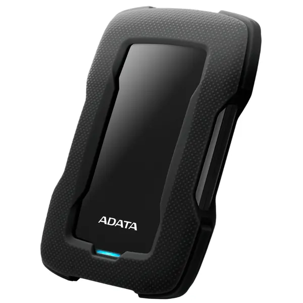 ADATA HD330 1TB Shock-Resistant External Hard Drive | USB 3.2 Gen 1 (5Gbps) | Silicone Casing | AES 256-Bit Encryption | Black