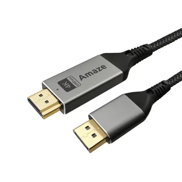 Amaze A815 DP to HDMI 4K@60Hz Display Cable 2m – High Speed DisplayPort to HDMI Converter Cable