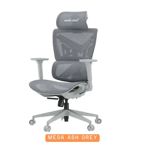 AndaSeat X-Air Series Mesh Office Gaming Chair | Ergonomic, Breathable Mesh, 4D Armrests - Space Black & Mesh Ash Grey